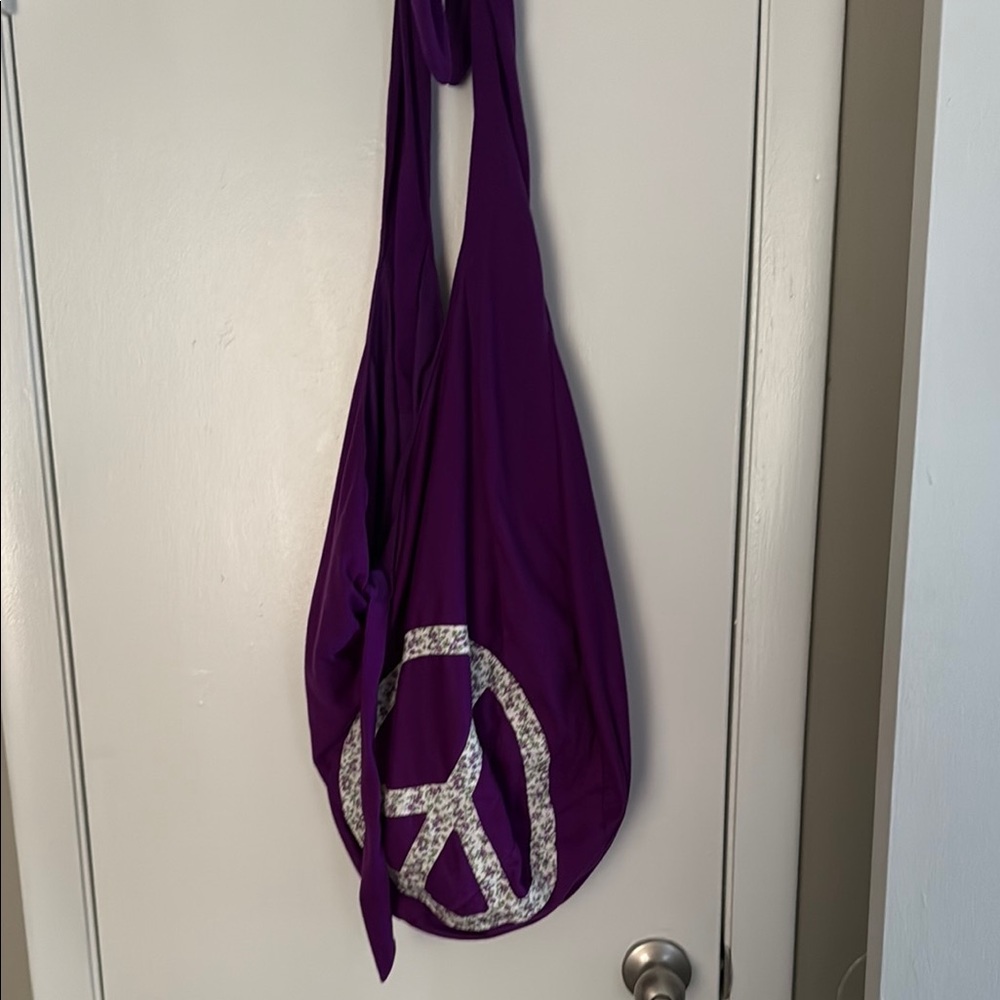 Purple Hobo Shoulder Bag with Unique Silhouette Design